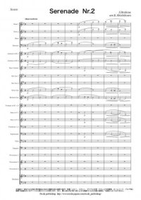 吹奏楽譜　セレナーデ 第2番より I，IV，V　作曲：ブラームス　編曲：宍倉晃　【2015年2月取扱開始】