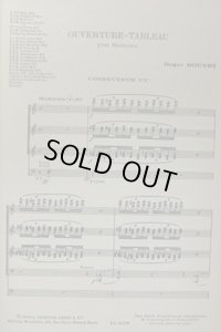 吹奏楽譜特価セール　序曲「絵画」（OVERTURE-TABLEAU）　作曲／R,ブートリー（Roger　Boutry）