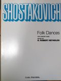 吹奏楽譜　民族舞曲（FOLK DANCES）　作曲者／ ショスタコヴィッチ 　編曲者／ レイノルズ　 